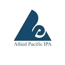 Blue Allied Pacific IPA logo on black