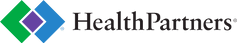 HealthPartners logo featuring blue and green shapes