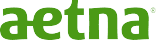 Aetna company logo on black background