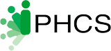 PHCS logo with green abstract design